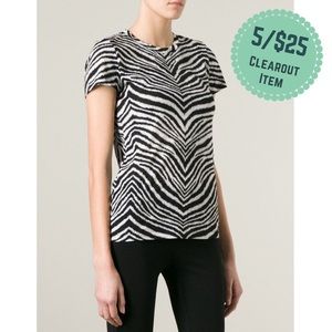 MICHAEL KORS Zebra Animal Print T-Shirt